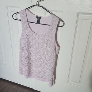 Ann Taylor Lavender Lace Sleeveless Blouse